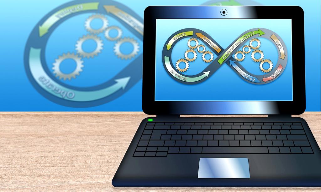 Modern workspace with digital tools and productivity applications